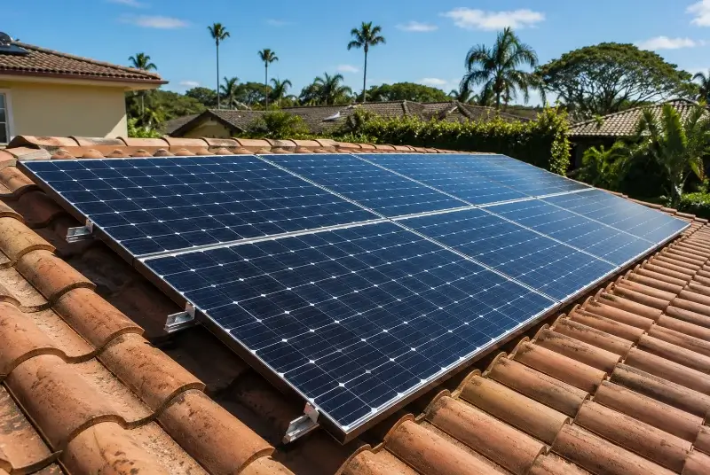 Installation de panneaux solaires à Saint-Jean-la-Poterie